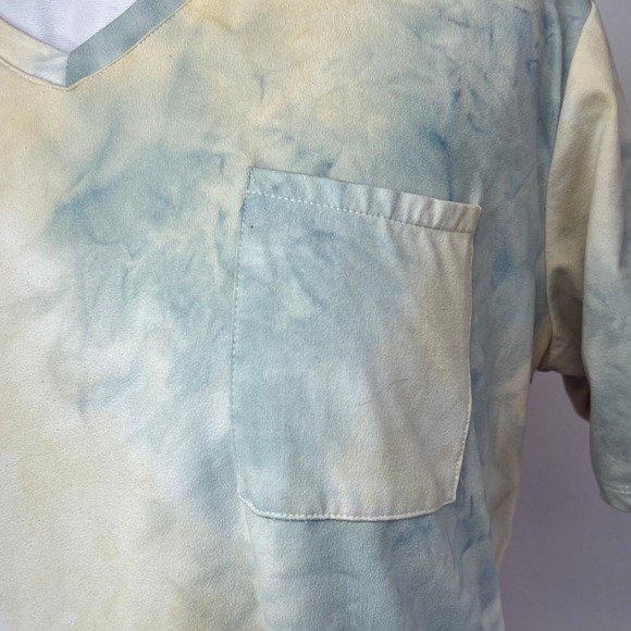 Zyia Active Tie Dye V Neck Pocket T Shirt Womens XXL Soft Athleisure Top - Picture 2 of 7